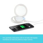 2 en 1 Power Bank y Espejo Compacto LED Recargable Homedics - Image 3