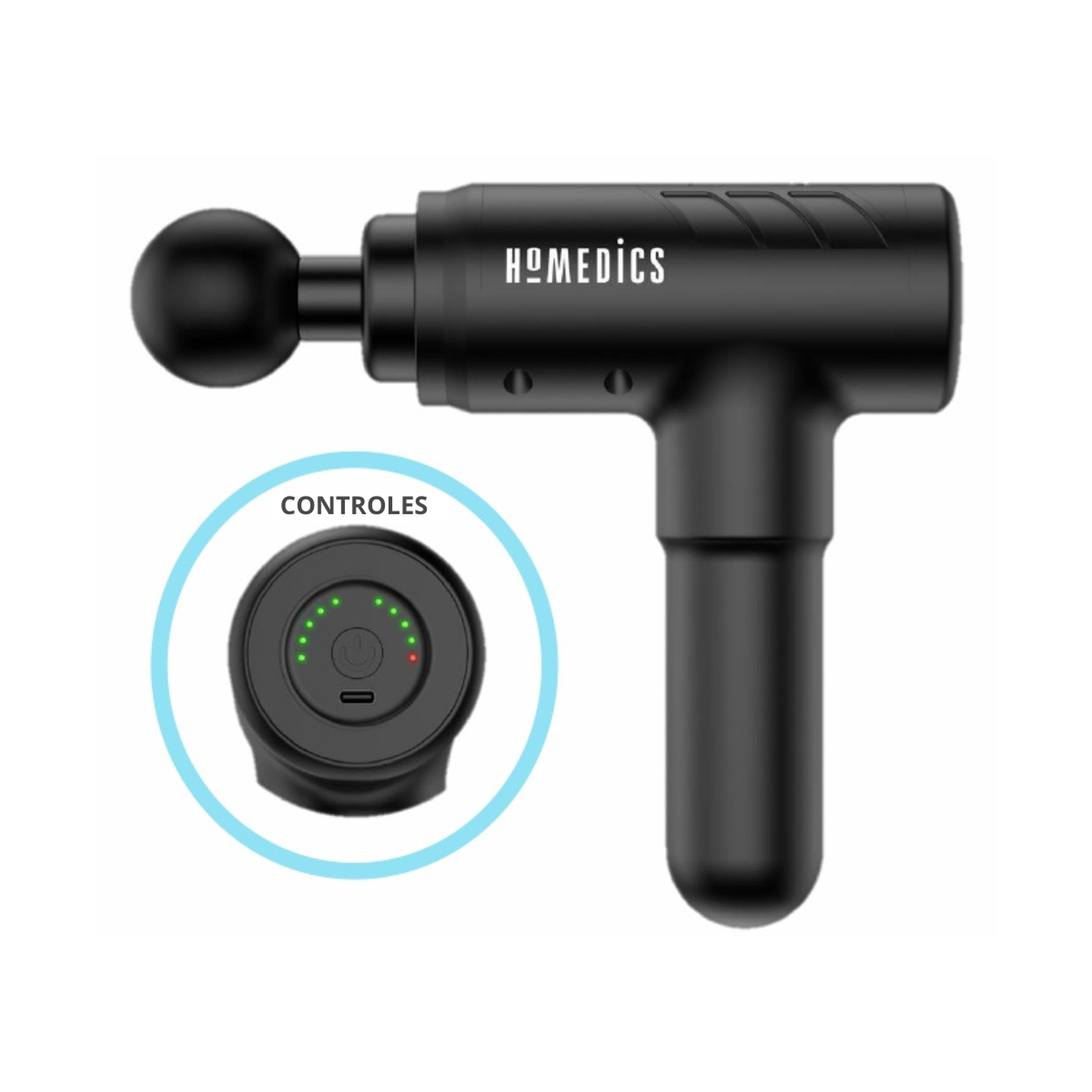 82e7fce4-975a-4120-92c8-13c4132c2c49-1.png Pistola de Masaje Homedics Inalámbrica y Recargable Negra - Image 1